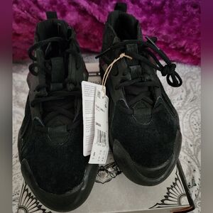 Reebok x Cardi B Black Suede Sneakers